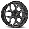4P06-24100-6D55-18BBT 4P06 Wheel [Size: 24"x10"] Gloss Black w/Brushed Face & Tinted Clear Finish - image 1