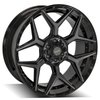 4P06-24100-6D55-18BBT 4P06 Wheel [Size: 24"x10"] Gloss Black w/Brushed Face & Tinted Clear Finish - image 3