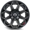 4P80R-20090-5D55-0BBT 4P80R Wheel [Size: 20"x9"] Gloss Black w/Brushed Face & Tinted Clear Finish - image 2