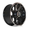 4P80R-20090-8170-0BBT 4P80R Wheel [Size: 20"x9"] Gloss Black w/Brushed Face & Tinted Clear Finish - image 1