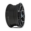 4P83-20090-8650-0BBT 4P83 Wheel [Size: 20"x9"] Gloss Black w/Brushed Face & Tinted Clear Finish - image 3