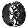 4P83-22090-6D55-12BBT 4P83 Wheel [Size: 22"x9"] Gloss Black w/Brushed Face & Tinted Clear Finish - image 1