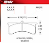 Blue 9012 Disk Brake Pads AP Racing 6 Sierra/JFZ Wilwood - image 1