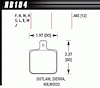 DR-97 PADS Wilwood DL Single Outlaw w/ 0.156 in. center hole - image 1