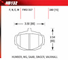 Blue 9012 Disk Brake Pads Humber, MGB, Singer, Vauxhall