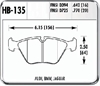 Hawk High Performance Front Brake Pads Fits: 01-02 525i - image 1