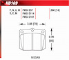 Blue 9012 Disk Brake Pads Austin 1800, MGC, for Nissan 260Z/280Z, Saab, Toyota, Triumph