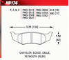 Hawk High Performance Rear Brake Pads Fits: 99-04 300M - image 1