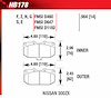Blue 9012 Disk Brake Pads for Nissan 300ZX - image 1