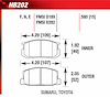 Blue 9012 Disk Brake Pads Toyota Corolla RWD (GTS) - image 1