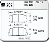 HP-Plus Performance Brake Pads 1983-87 Toyota Corolla except GTS - image 1