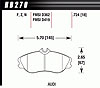 Disc Brake Pad Performance Ceramic w/0.724 Thickness - image 1