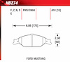 Blue 9012 Disk Brake Pads Ford Mustang - image 1