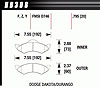 Disc Brake Pad Performance Ceramic w/0.795 Thickness - image 1