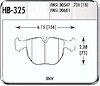 Hawk High Performance Front Brake Pads Fits: 01-03 530i