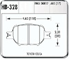 Hawk High Performance Brake Pads 2000-02 Celica, Fr - image 1
