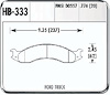 HPS Performance Brake Pads 1992-94 E-250 & E-350 Super/HD Club/Super Wagon - image 1