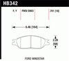 HPS Performance Brake Pads 1999-2003 Ford Windstar - image 2