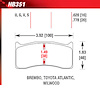 DTC-60 Disk Brake Pads Brembo, Toyota Atlantic, Wilwood - image 1