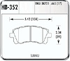 Hawk High Performance Front Brake Pads Fits: 2002 Impreza WRX - image 1