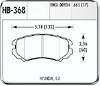 Hawk High Performance Front Brake Pads Fits: 2002-03 Tiburon - image 1