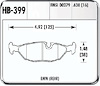 Disc Brake Pad Blue 9012 w/0.630 Thickness