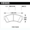 Disc Brake Pad HPS Performance Street w/0.668 Thickness - image 2