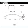 Disc Brake Pad Performance Ceramic w/0.630 Thickness - image 1