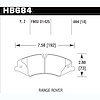 Disc Brake Pad Performance Ceramic w/0.694 Thickness