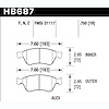 Disc Brake Pad Performance Ceramic w/0.750 Thickness - image 1