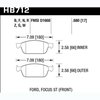 HP-Plus Performance Brake Pads 2013-14 Ford Focus ST - image 2