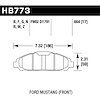 HPS 5.0 BRAKE PADS 2015-2017 FORD MUSTANG FRONT - image 1