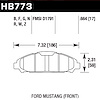 HP PLUS BRAKE PADS 2015-2017 FORD MUSTANG FRONT