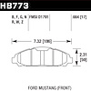 Street Race Front Brake Pads for 2015-2017 Ford Mustang - image 1