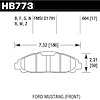 DTC-30 BRAKE PADS 2015-2017 FORD MUSTANG FRONT - image 1
