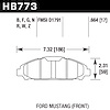 PC Front Brake Pads for 2015-2017 Ford Mustang