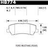 HP PLUS BRAKE PADS 2015-2017 FORD MUSTANG REAR - image 1