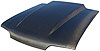 3" Cowl Induction Lift-Off Hood 1987-93 Mustang - image 1