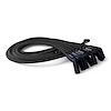 SPW300-CH-426-1 Super Mag Fiberglass-Oversleeved Spark Plug Wire Set for Small Block Ford, Over Valve Cover [Black] - image 1