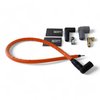 SPW300-CH-435-9 Super Mag Fiberglass-Oversleeved Spark Plug Wire Set for Small Block Chevy, Around Front [Orange] - image 3