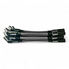 SPW300-CH-525S-3 Super Mag Fiberglass-Oversleeved Spark Plug Wire Set for GM LS Short 525 Crate, Over Valve Cover [Gray] - image 1