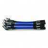 SPW300-CH-525S-4 Super Mag Fiberglass-Oversleeved Spark Plug Wire Set for GM LS Short 525 Crate, Over Valve Cover [Blue] - image 1