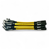 SPW300-CH-525S-7 Super Mag Fiberglass-Oversleeved Spark Plug Wire Set, GM LS Short 525 Crate, Over Valve Cover [Yellow] - image 1