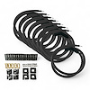SPW300-CH-K45-1 DIY Super Mag Fiberglass-Oversleeved Spark Plug Wire Set, 45-Degree Boots [Black] - image 1