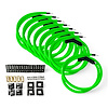 SPW300-CH-K45-8 DIY Super Mag Fiberglass-Oversleeved Spark Plug Wire Set, 45-Degree Boots [Fluorescent Green] - image 1