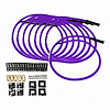 SPW300-CH-KSTR-6 DIY Super Mag Fiberglass-Oversleeved Spark Plug Wire Set, Straight Boots [Purple] - image 1