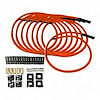 SPW300-CH-KSTR-9 DIY Super Mag Fiberglass-Oversleeved Spark Plug Wire Set, Straight Boots [Fluorescent Orange] - image 1
