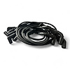 SPW300-NS-525L-R Super Mag Non-Sleeved Spark Plug Wire Set for GM LS Long 525 Crate, Around Rear Under Header [90-Deg Plug Boot] - image 1