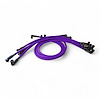 SPW300-PS-402-7 Super Mag Fiberglass-Oversleeved Spark Plug Wire Set for Small Block Chevy, Over Valve Cover [Purple]