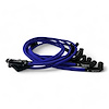 SPW300-PS-525L-F-3 Super Mag Fiberglass-Oversleeved Spark Plug Wire Set, GM LS Long 525 Crate, Around Front Under Header [Blue] - image 1